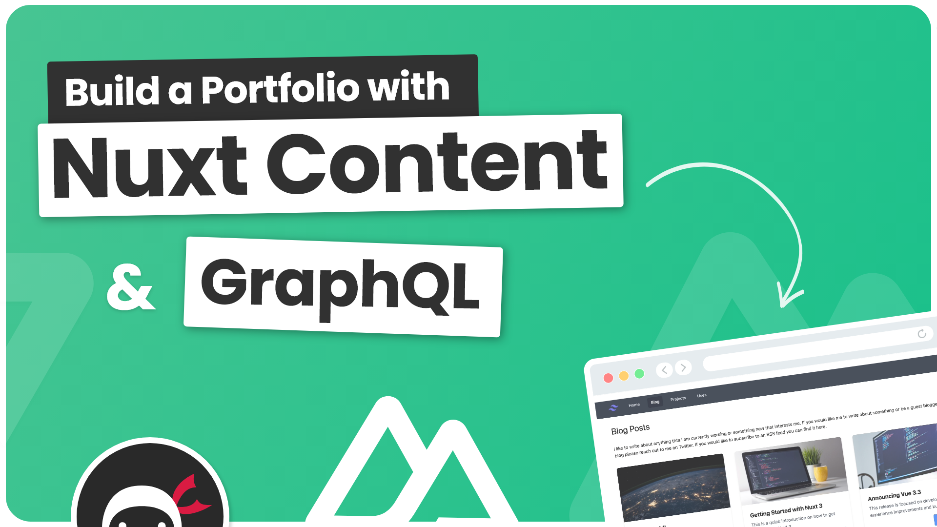 Product image for Build a Portfolio with Nuxt Content & GraphQL
