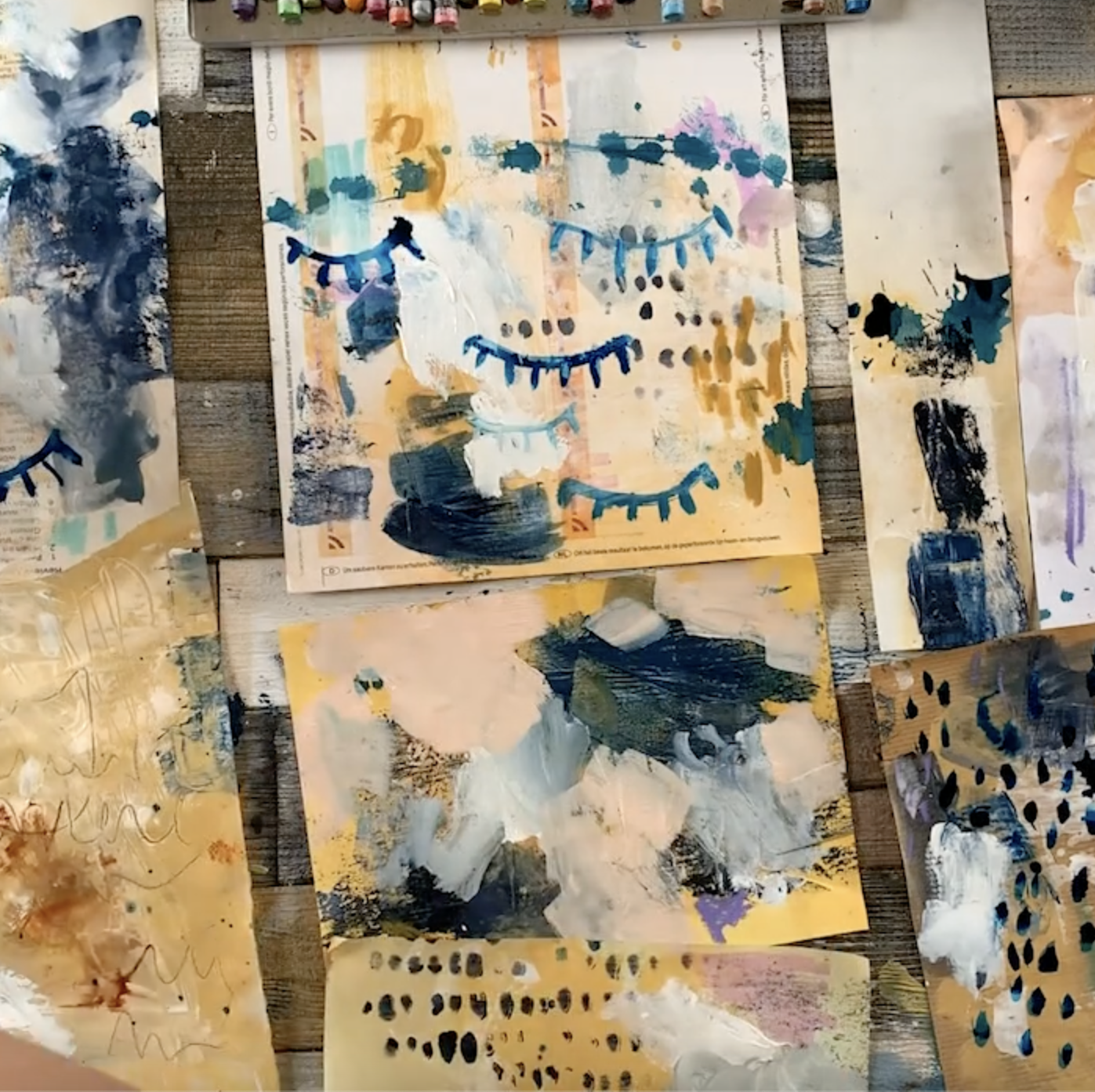 Making patterns with paints, colours, markings and tools