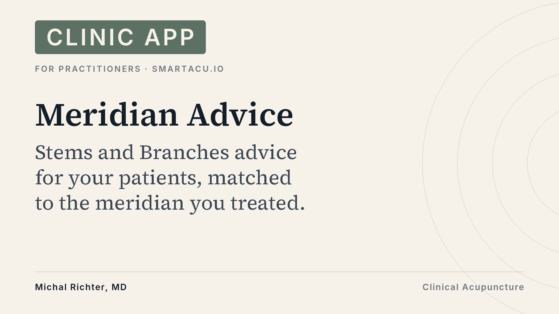 Product image for Meridian Advice: Stems and Branches Advice for Your Patients