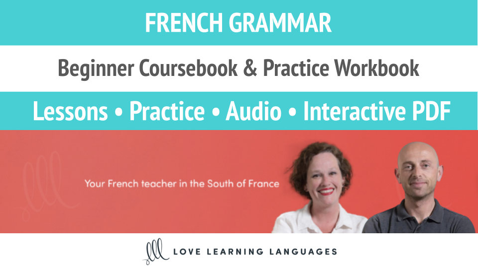 Product image for Beginner French Grammar Coursebook & Practice Workbook