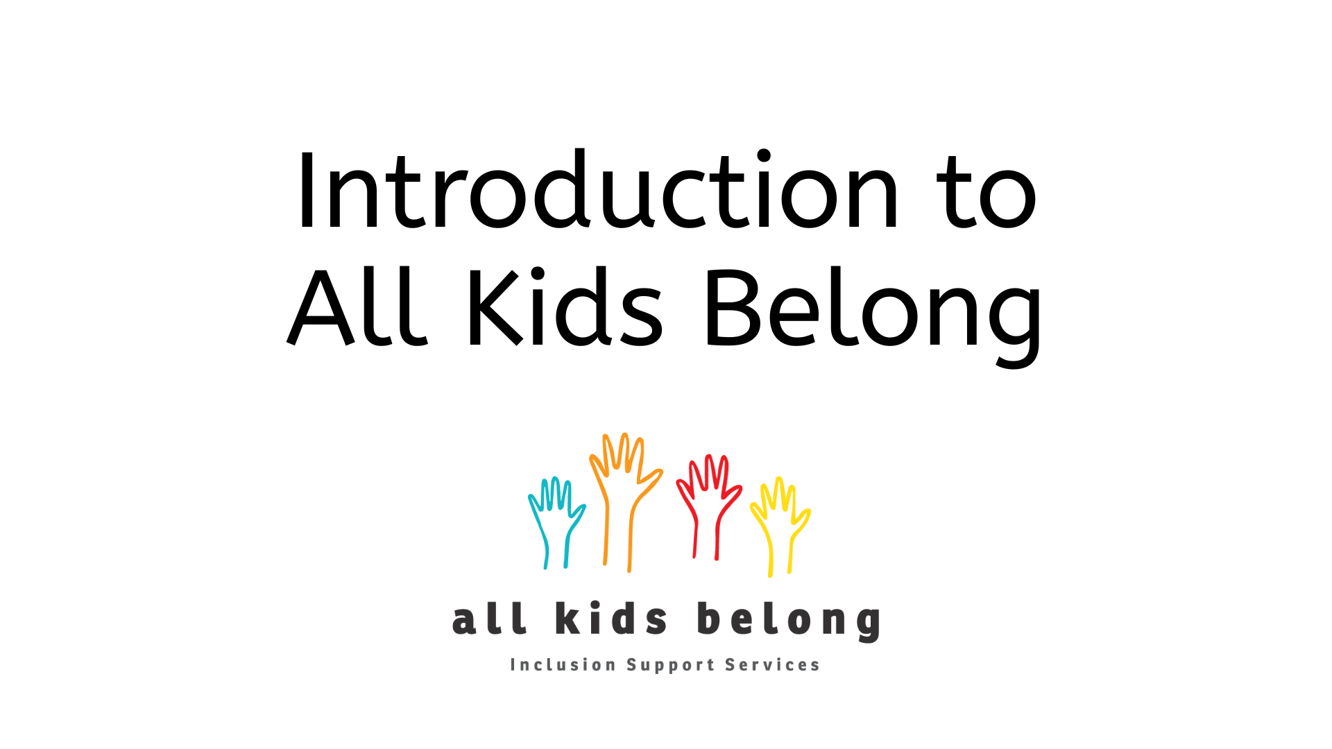 Product image for Introduction to All Kids Belong