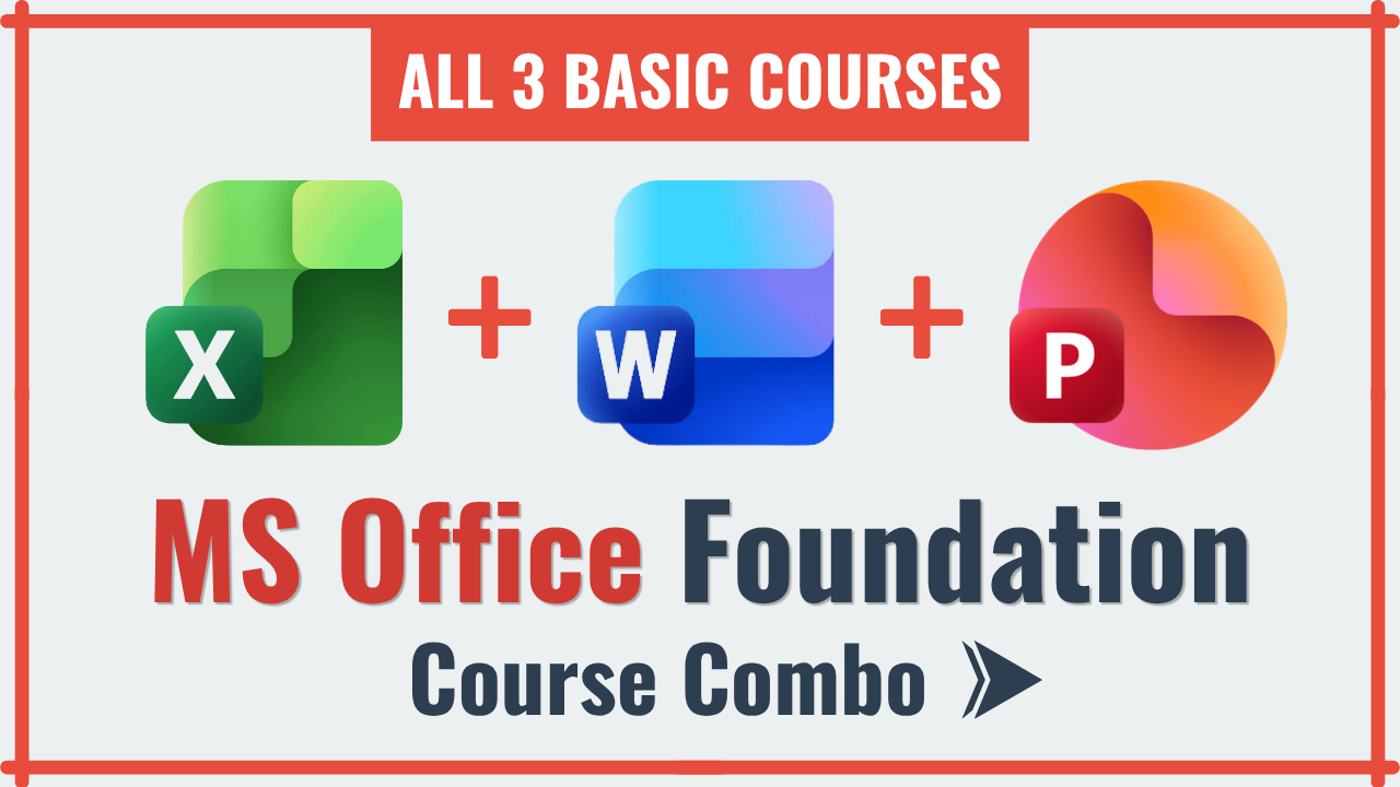 Product image for PowerPoint Word Excel Foundation Courses Combo