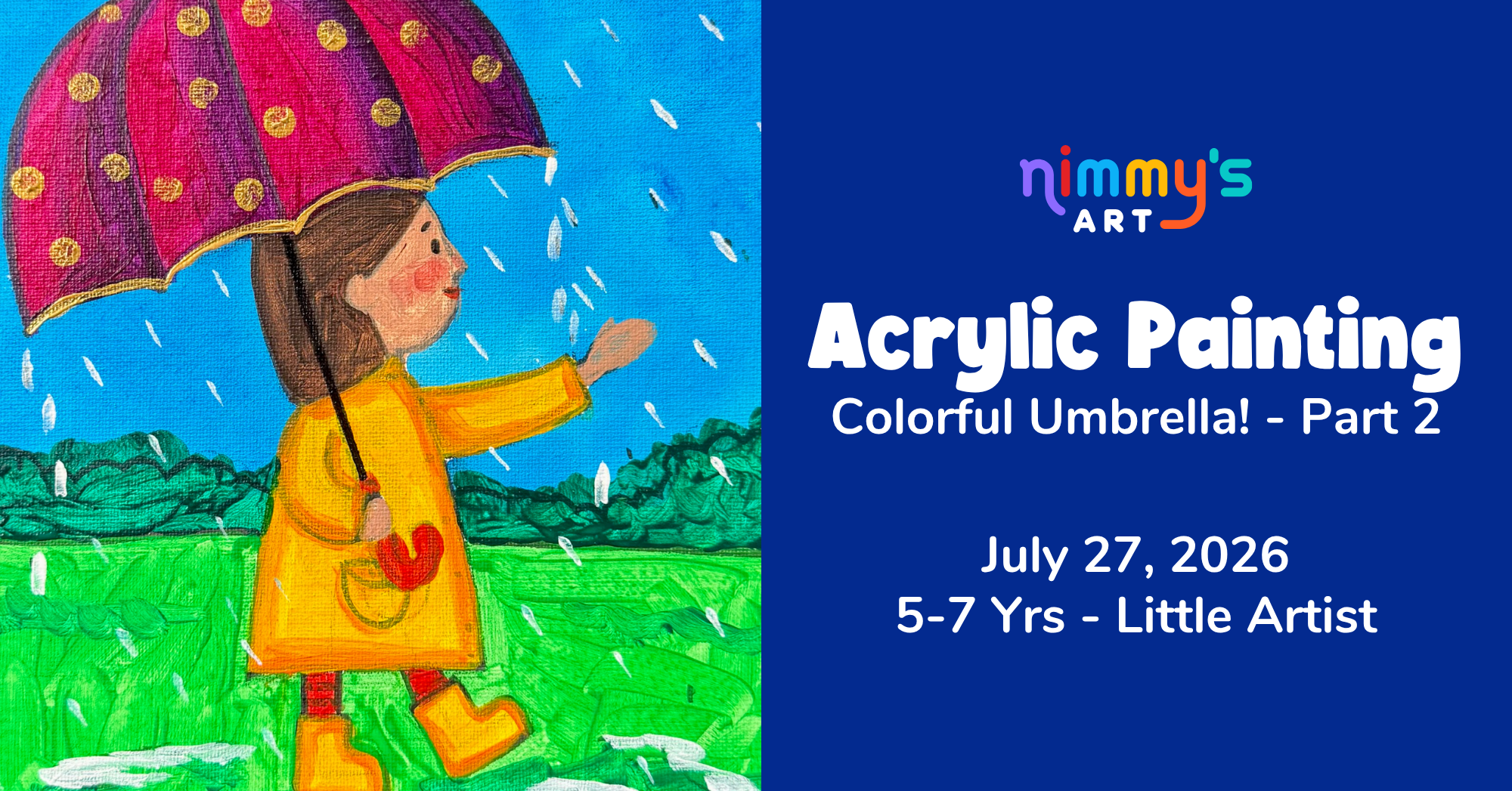 Product image for Acrylic Painting - Colorful Umbrella! - Part 2