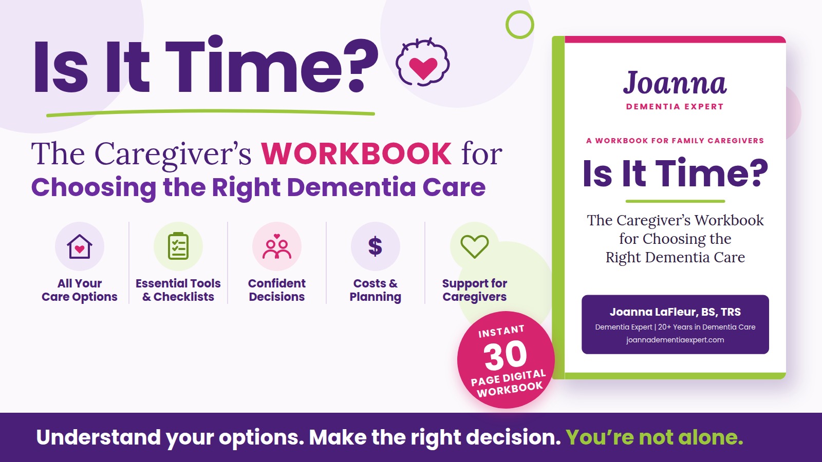 Product image for Is It Time? The Caregiver's Workbook for Choosing the Right Dementia Care