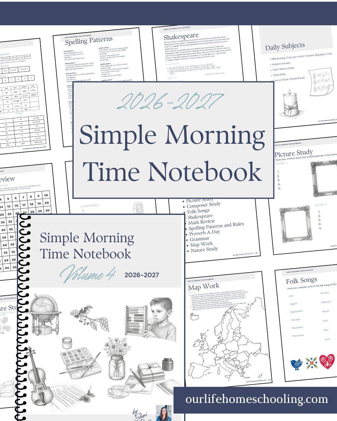 Product image for 2026-2027 Simple Morning Time Notebook