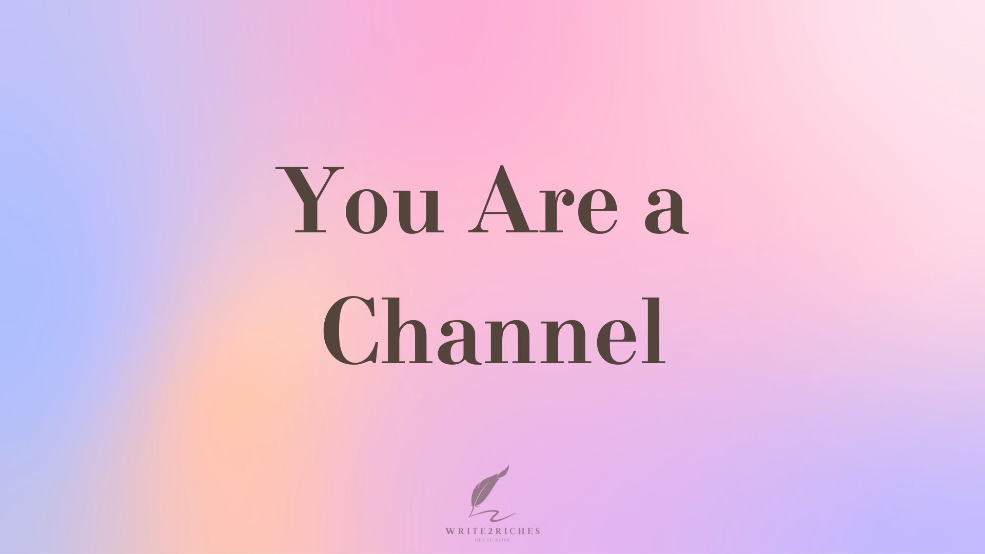 Product image for You Are A Channel