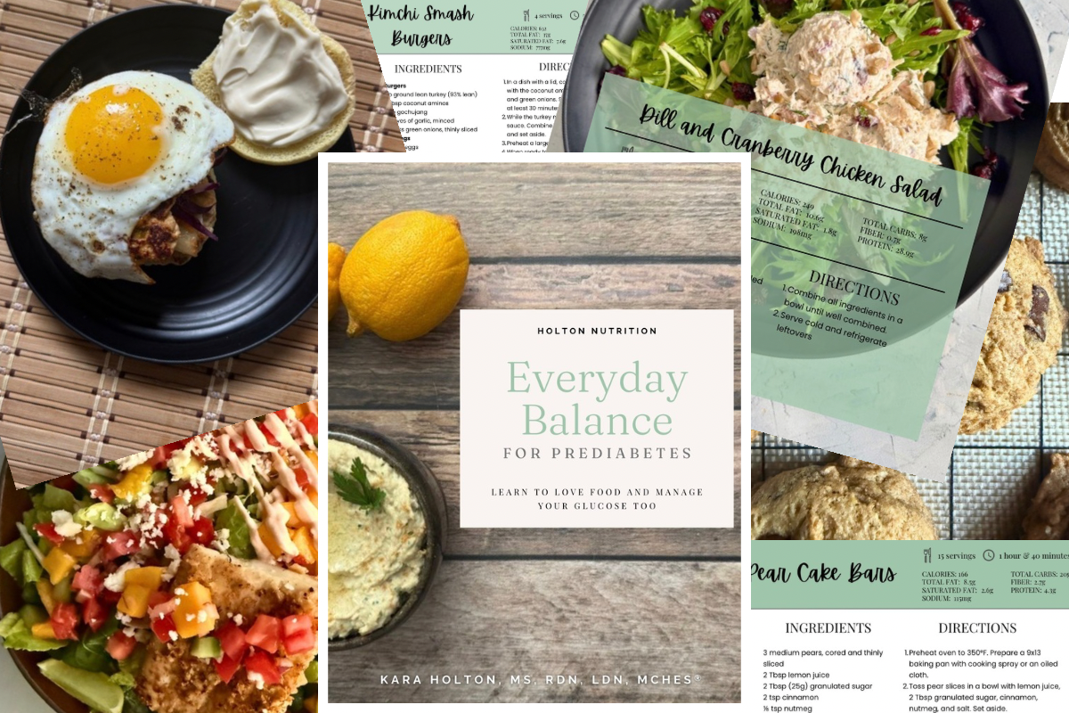 Images of sample pages from cookbook