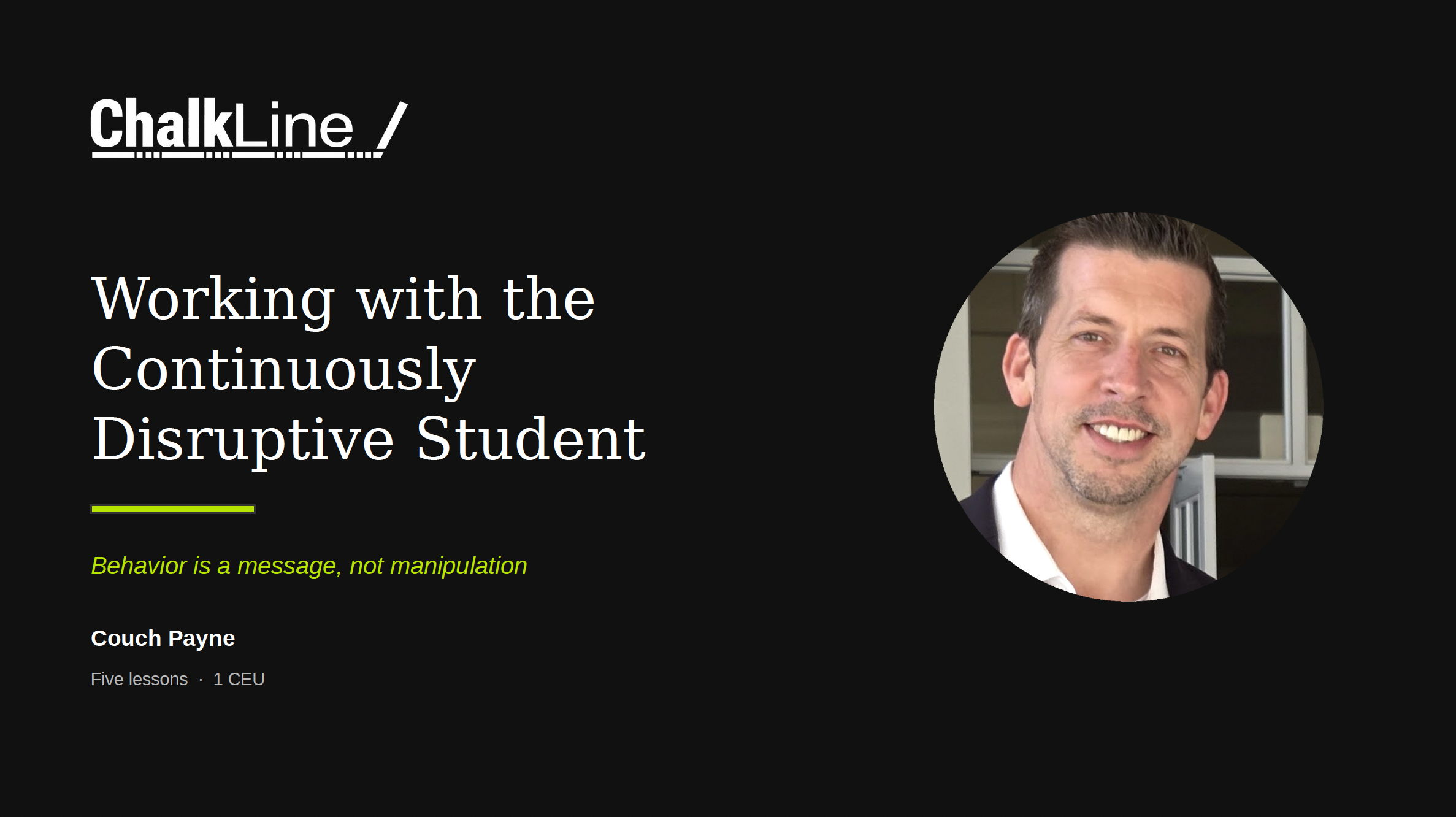 Product image for Working With the Continuously Disruptive Student