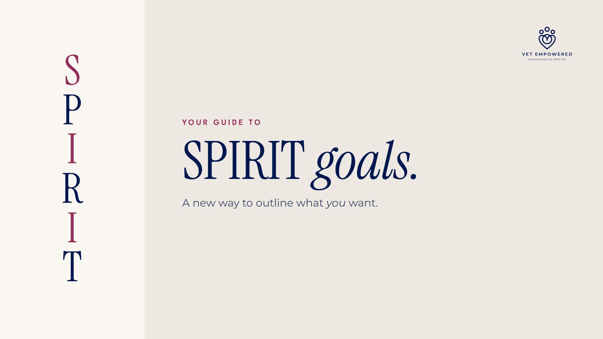 Product image for SPIRIT Goals: A new way to outline what YOU want