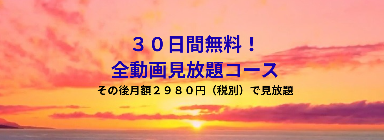 ３０日間無料！全動画見放題コース の商品画像