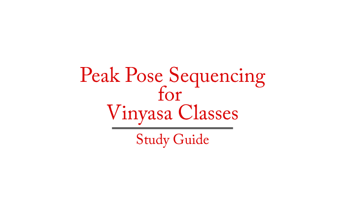 Product image for Peak Pose Sequencing for Vinyasa Classes Study Guide