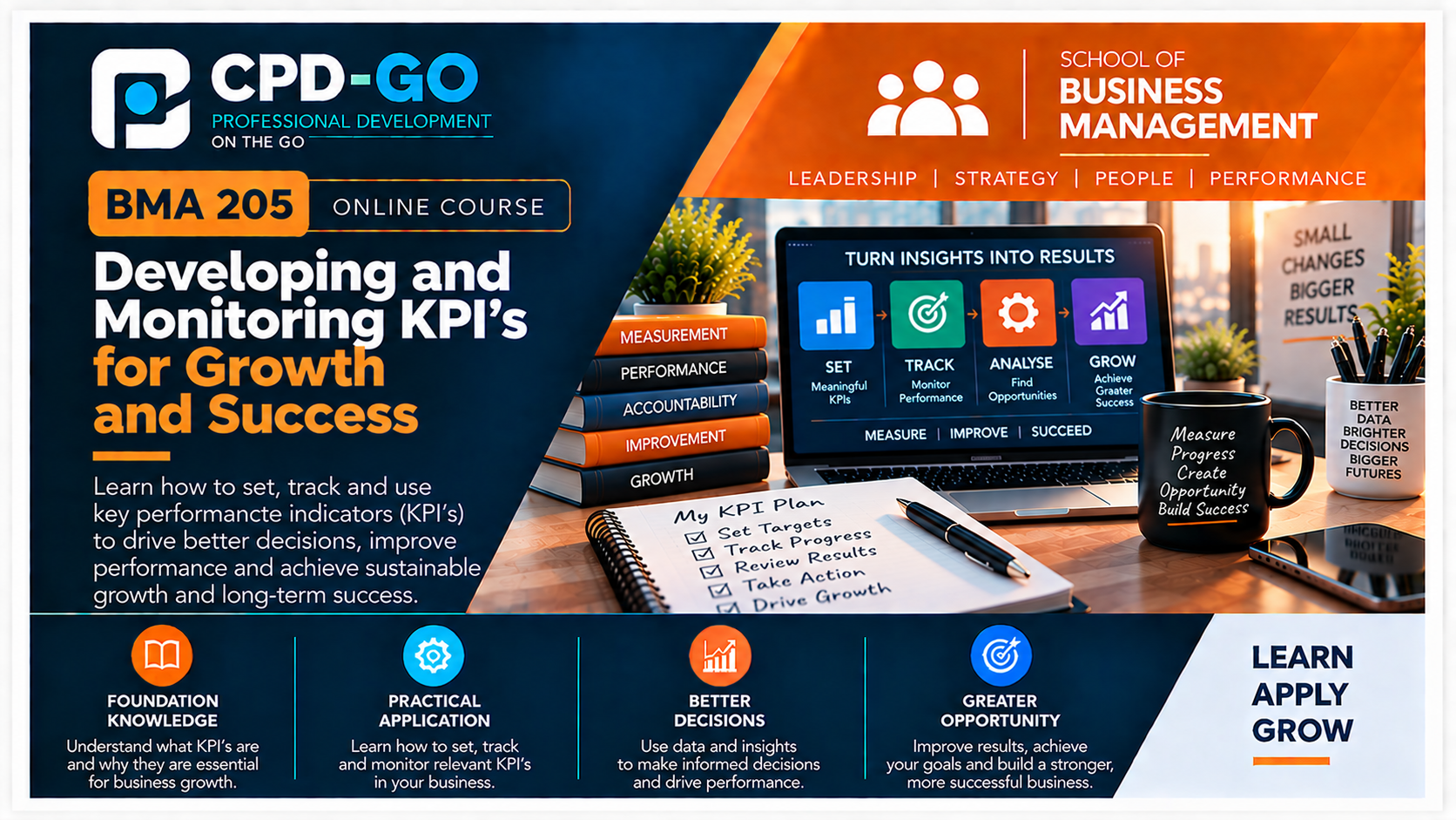 Product image for BMA 205 - Developing and Monitoring KPI’s for Growth and Success