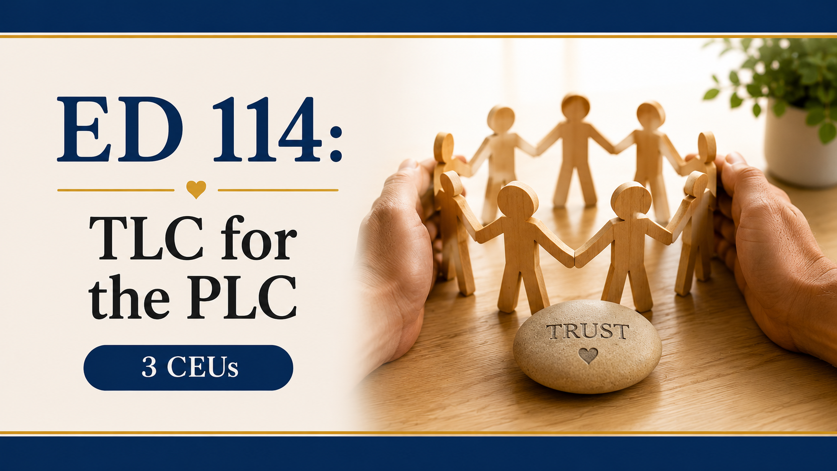 Product image for 	 ED 114: TLC for the PLC (3 CEUs or 45 Clock Hours)