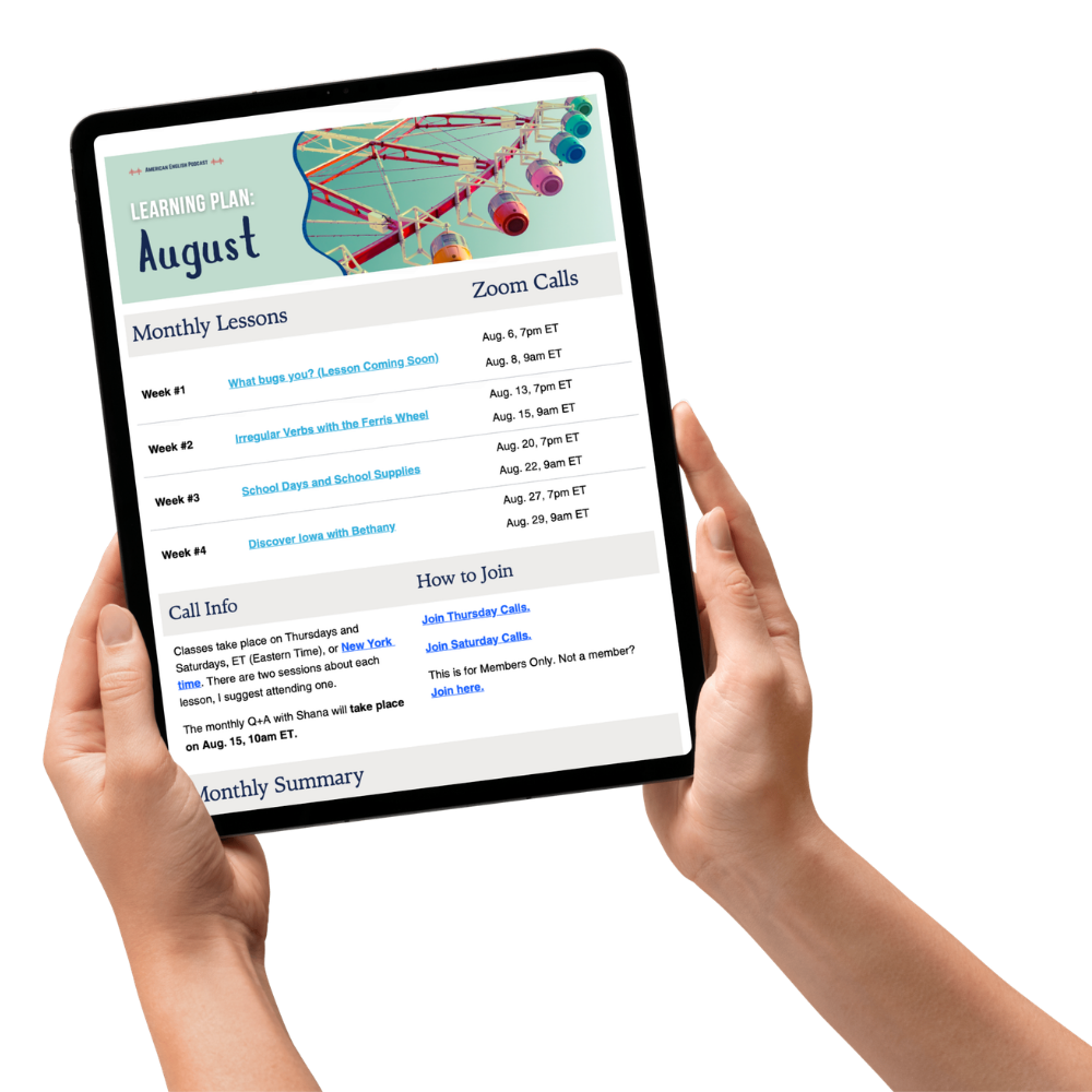 August Learning Plan