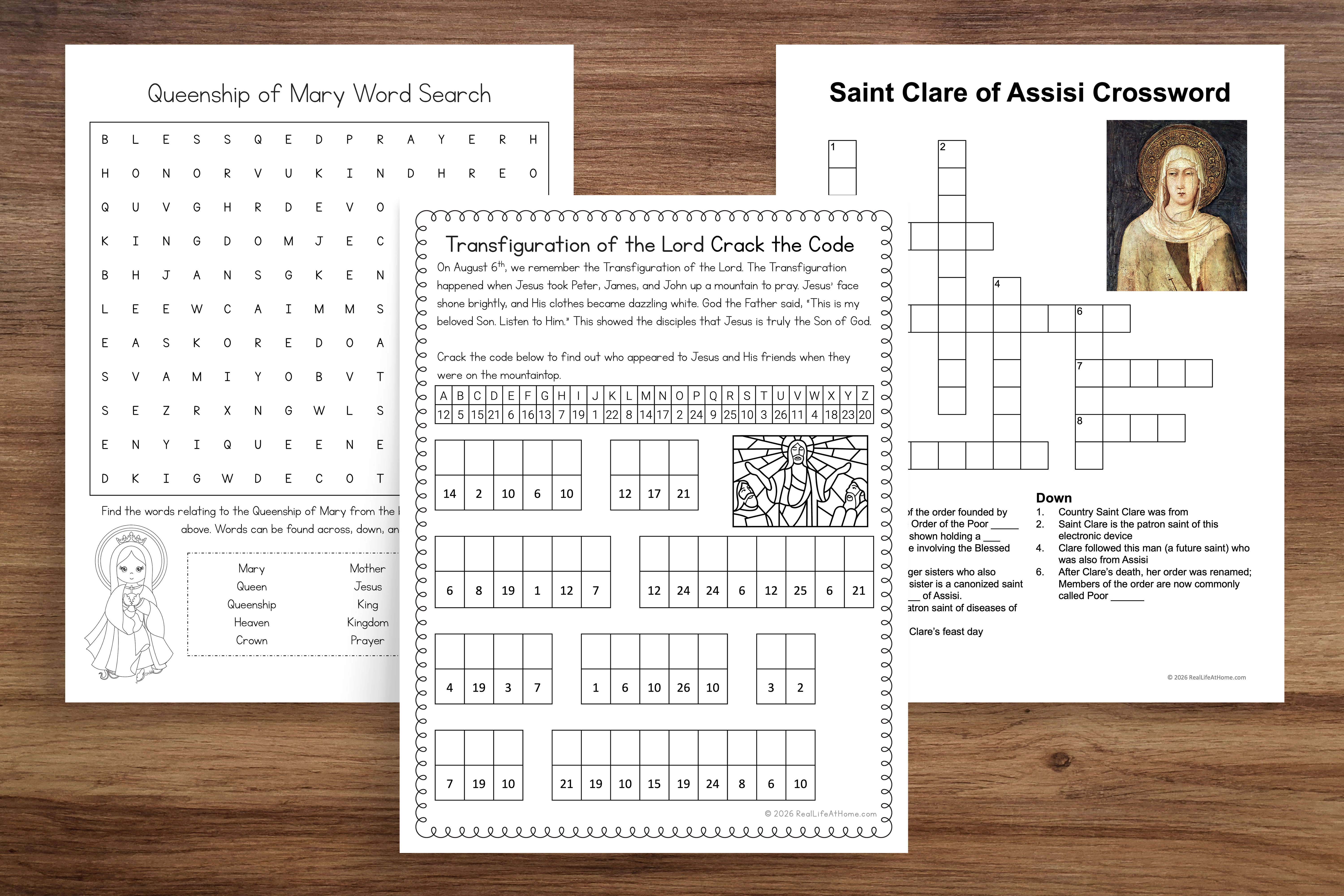 Sample of August 2026 Activity Pages