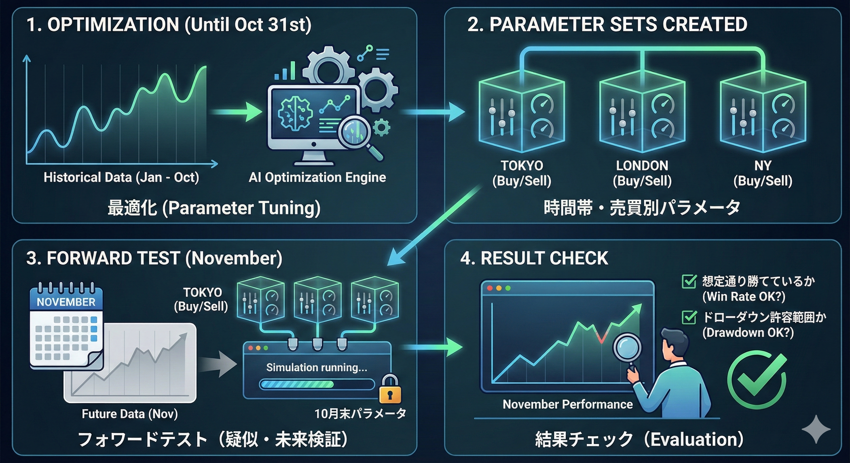 ウォークフォワードのイメージ