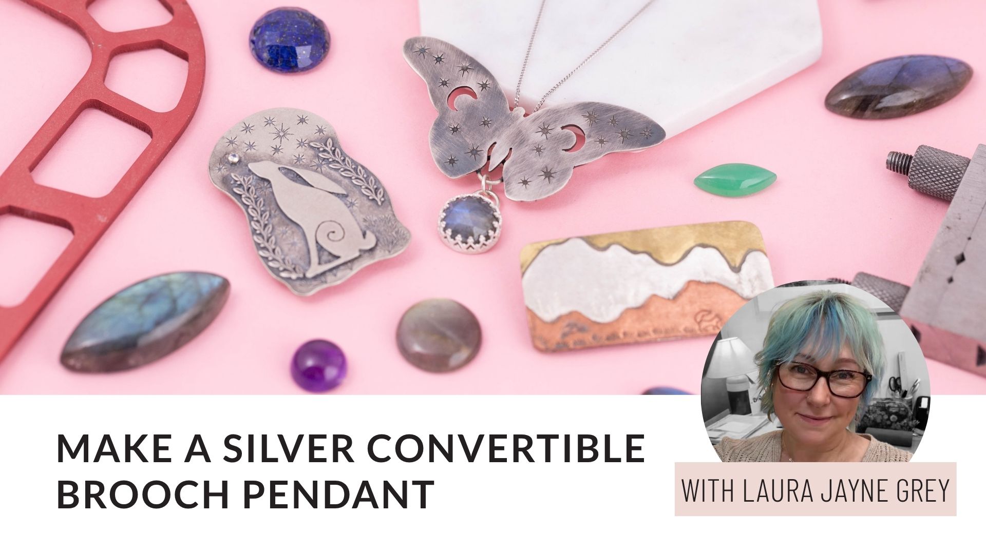 Product image for Make a Silver Convertible Brooch Pendant - FREE Course