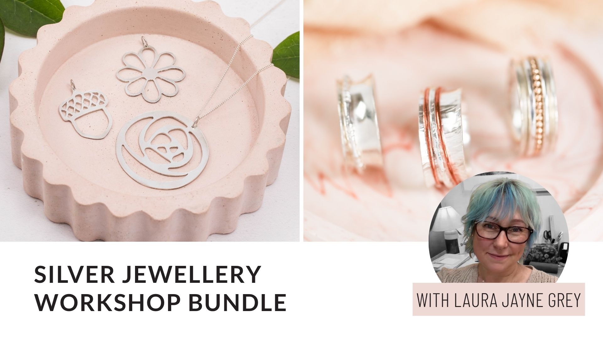 Product image for Beginners and Intermediate Silver Jewellery Workshop Bundle