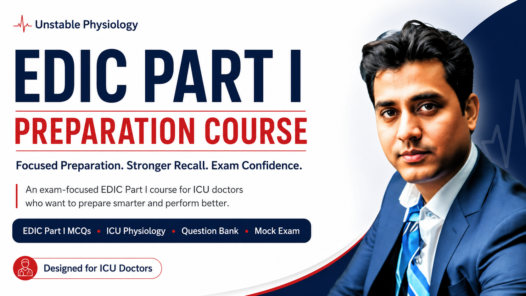 Product image for EDIC Part I Preparation Course | EDIC 1 Intensive Care MCQs | Mock Exam Practice.