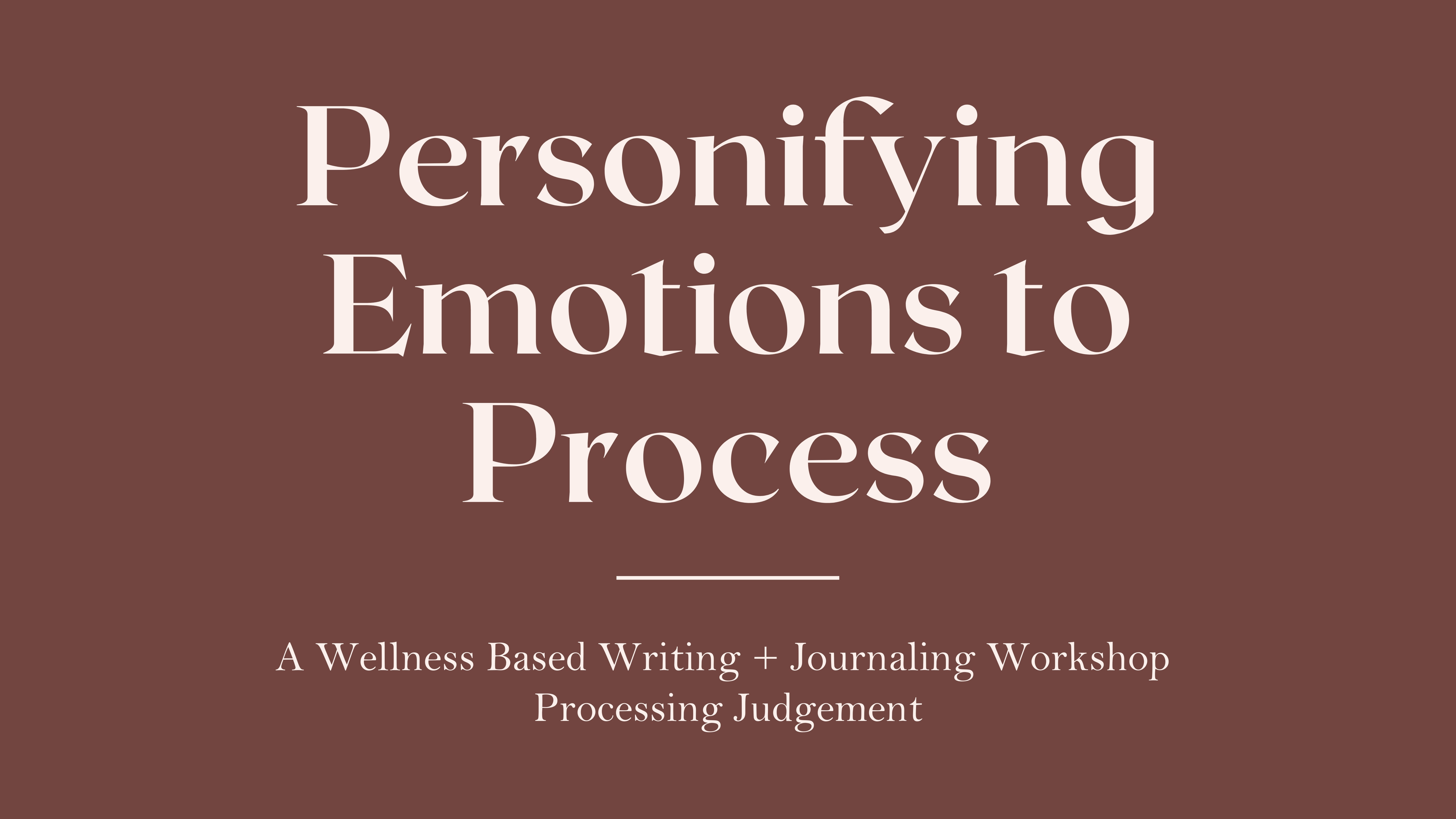 Product image for Personifying to Process: Judgement