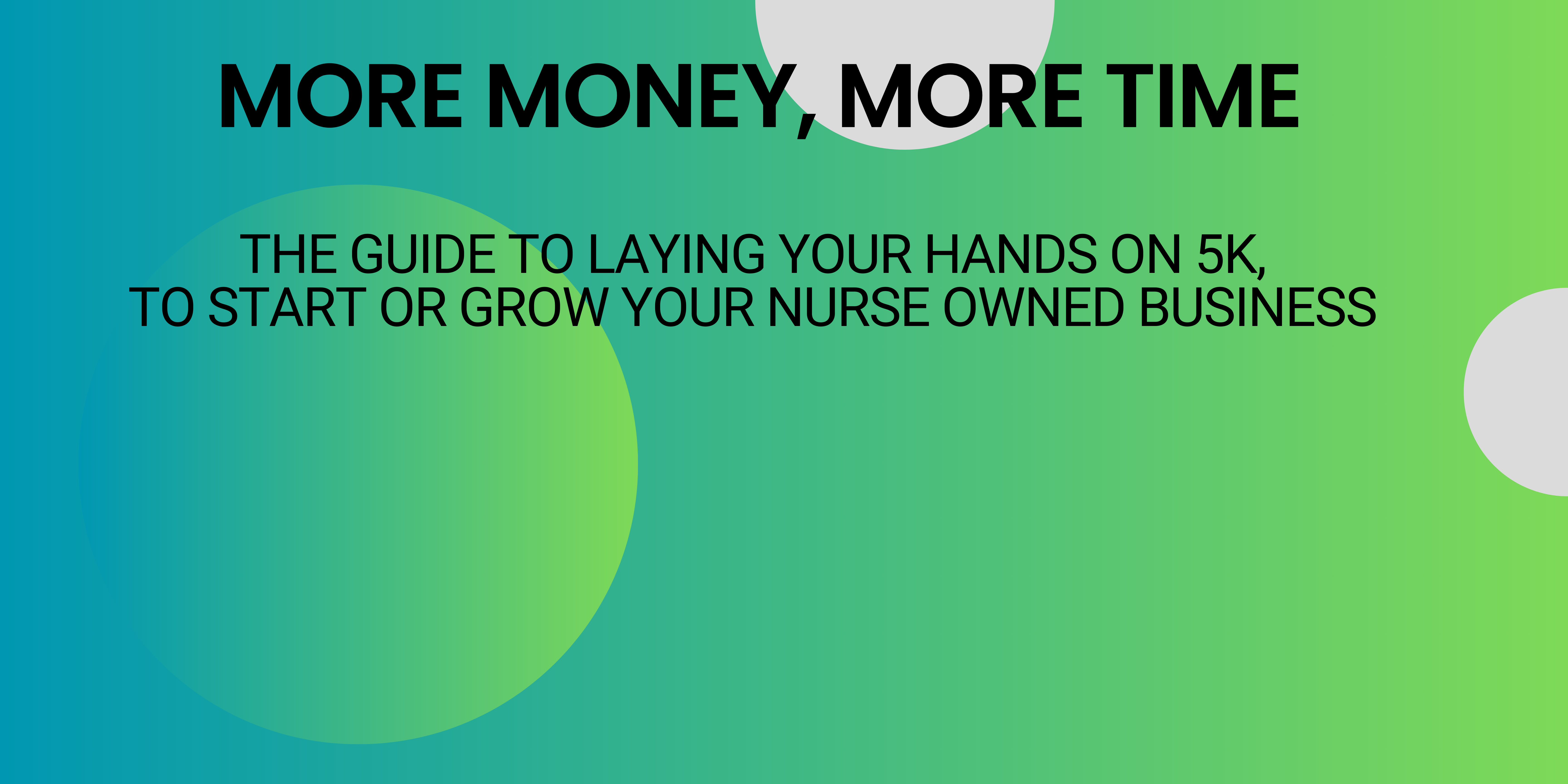 Product image for More Money, More Time: The Guide To Laying Your Hands On 5K To Start Or Grow Your Business
