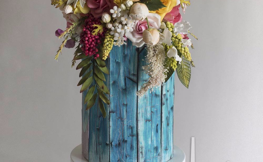 Product image for Edible Aged Painted Wood Effect for Cakes