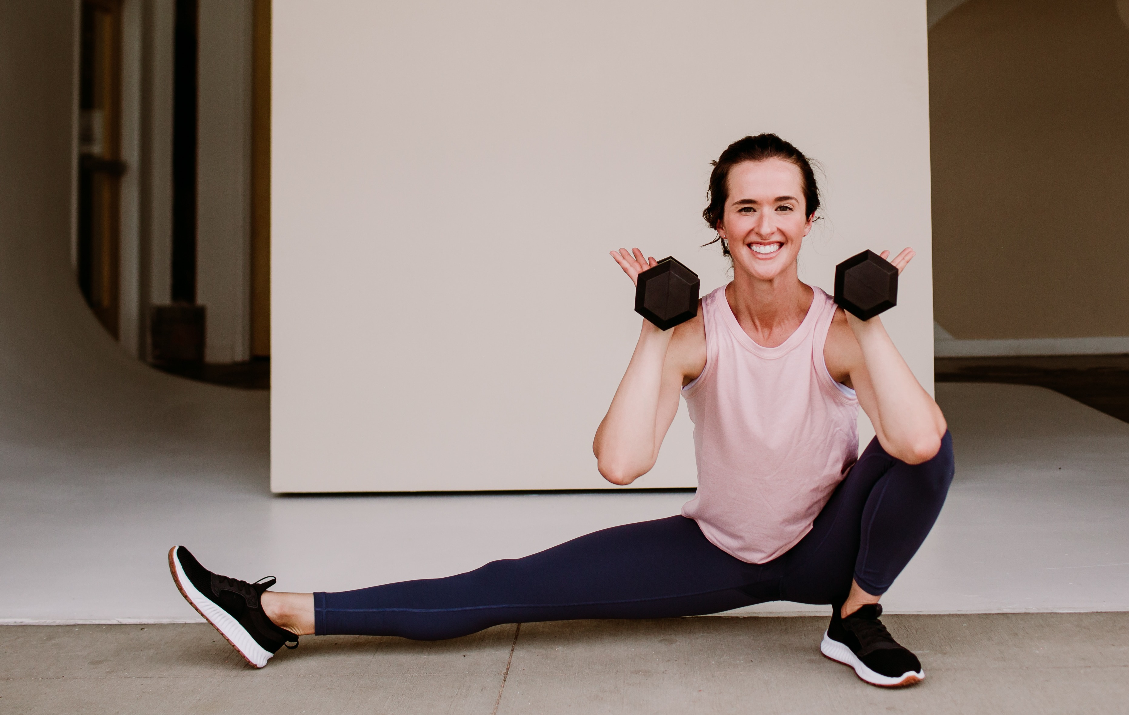 woman performing core exercise