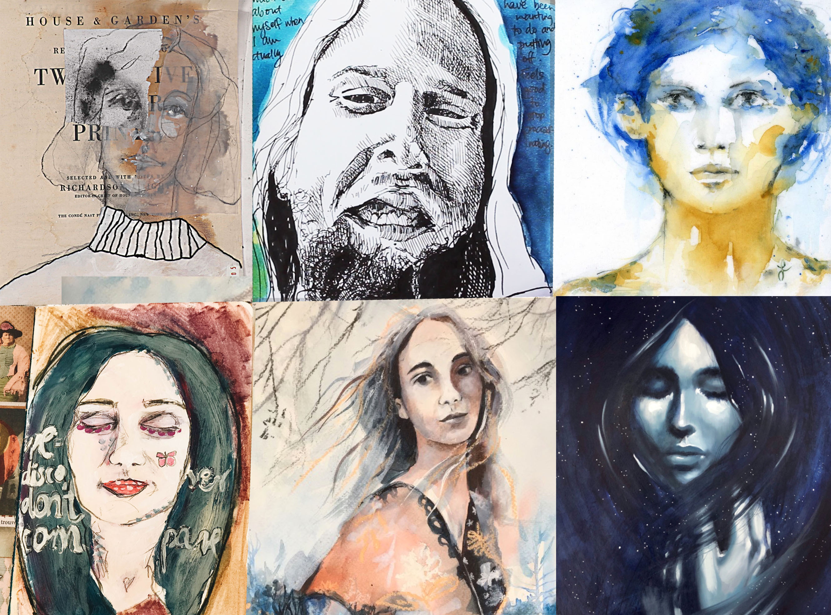 Faces Bundle artwork mosaic showing diverse portrait styles