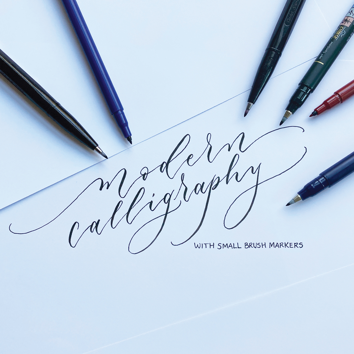 Modern Calligraphy with Small Brush Markers | Crooked Calligraphy