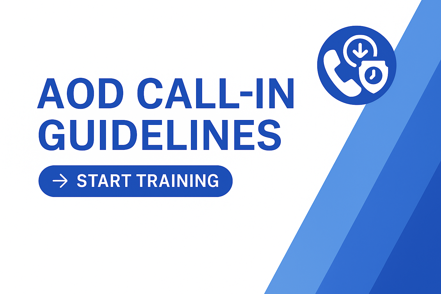 Product image for AOD Call-In Guidelines