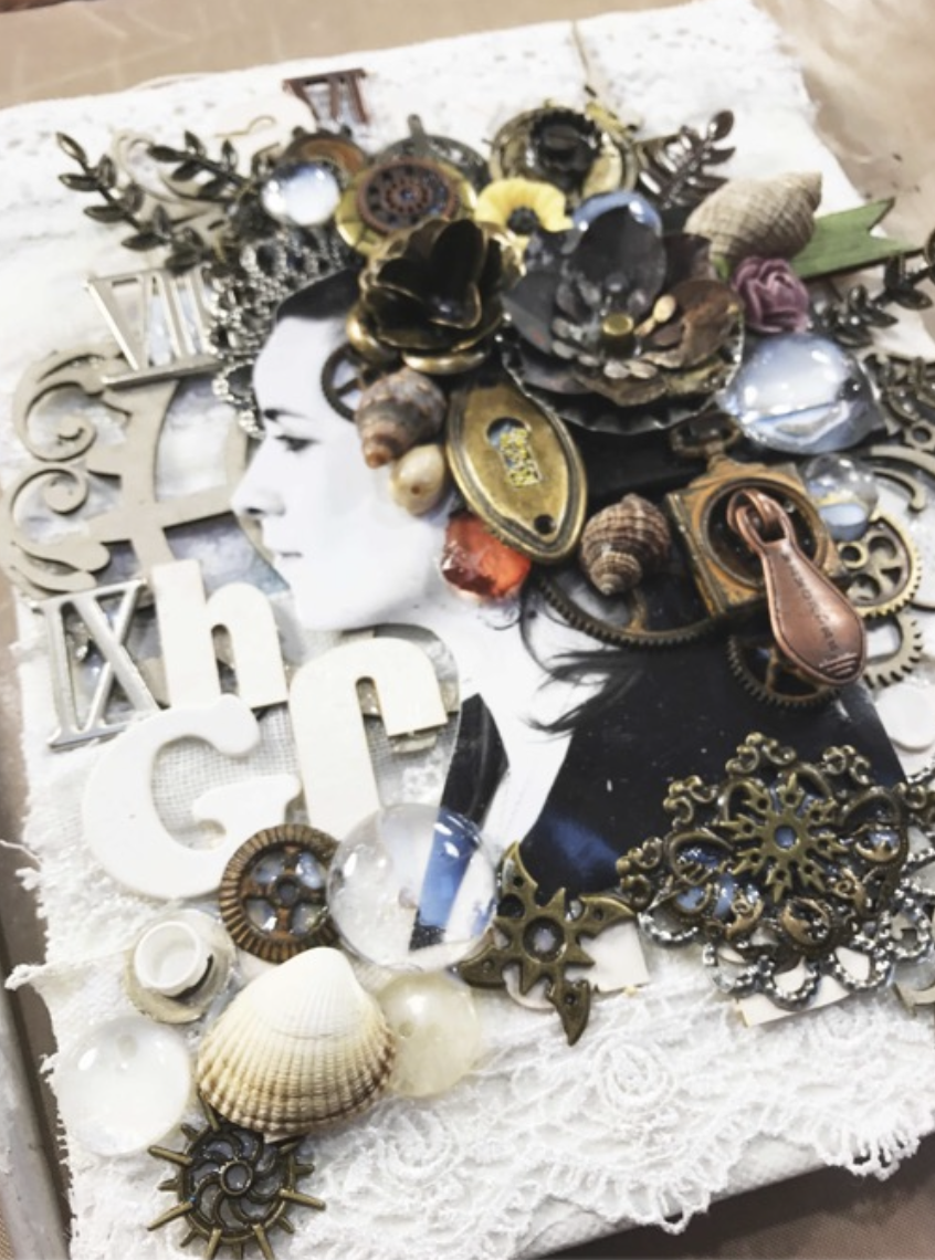 Mixed-media layers and textures by Finnabair