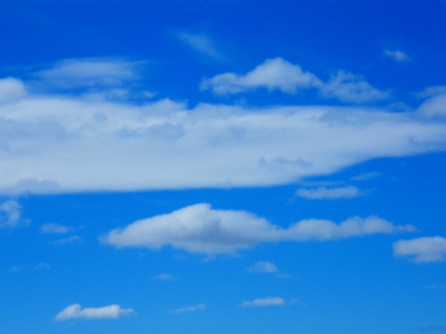 Blue Sky with white clouds