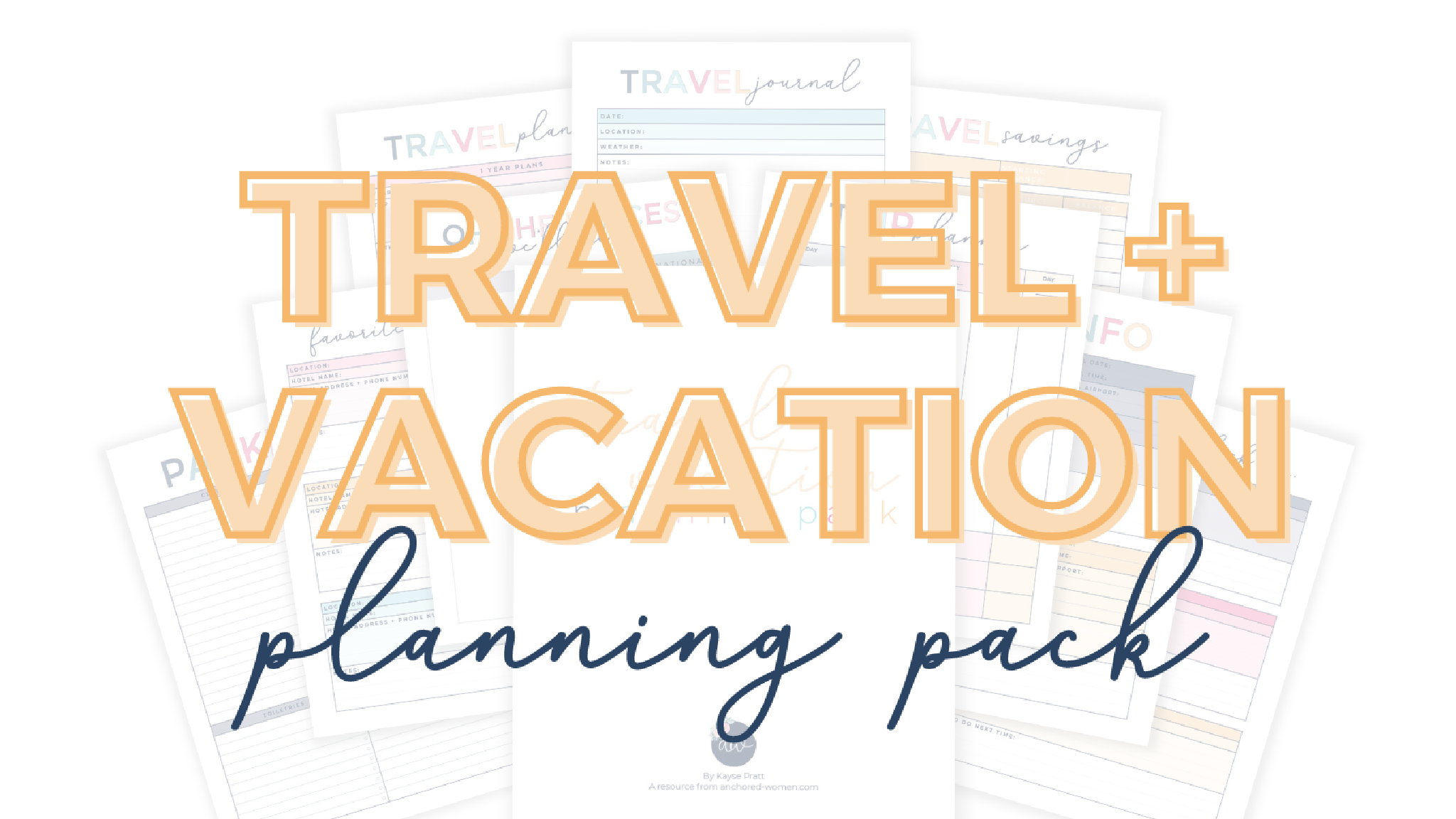 Product image for Travel + Vacation Planning Pack