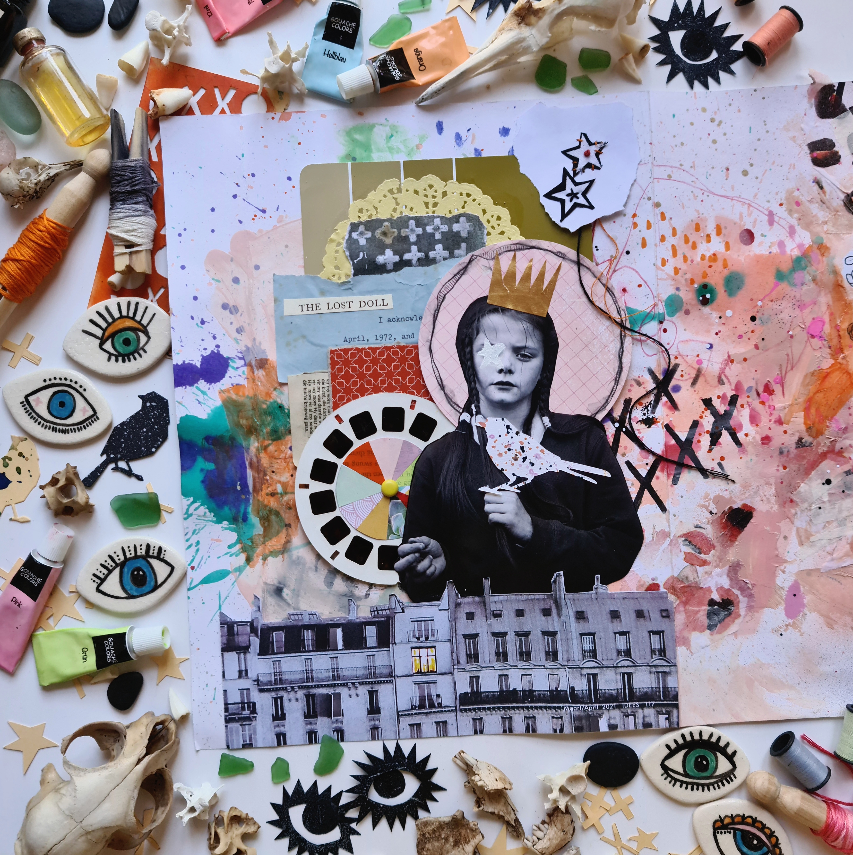 Intuitive collage and mindful observation