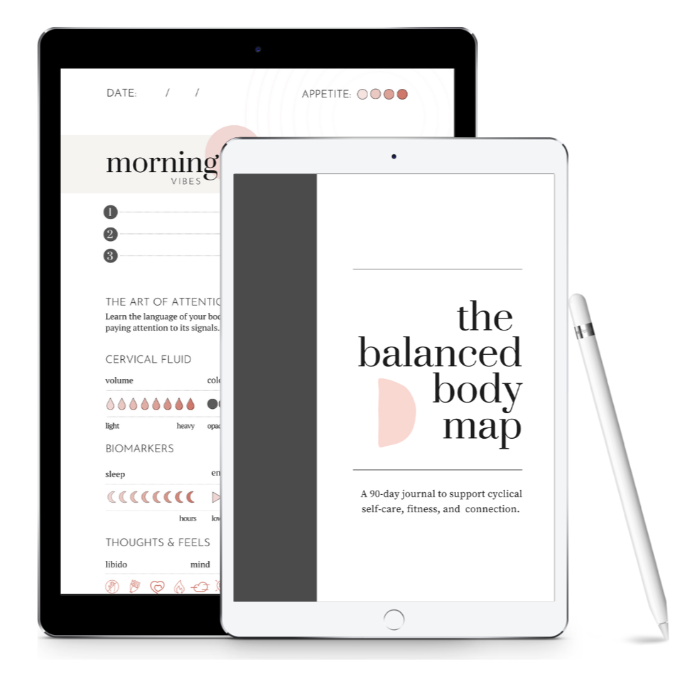digital workout and cycle tracking journal