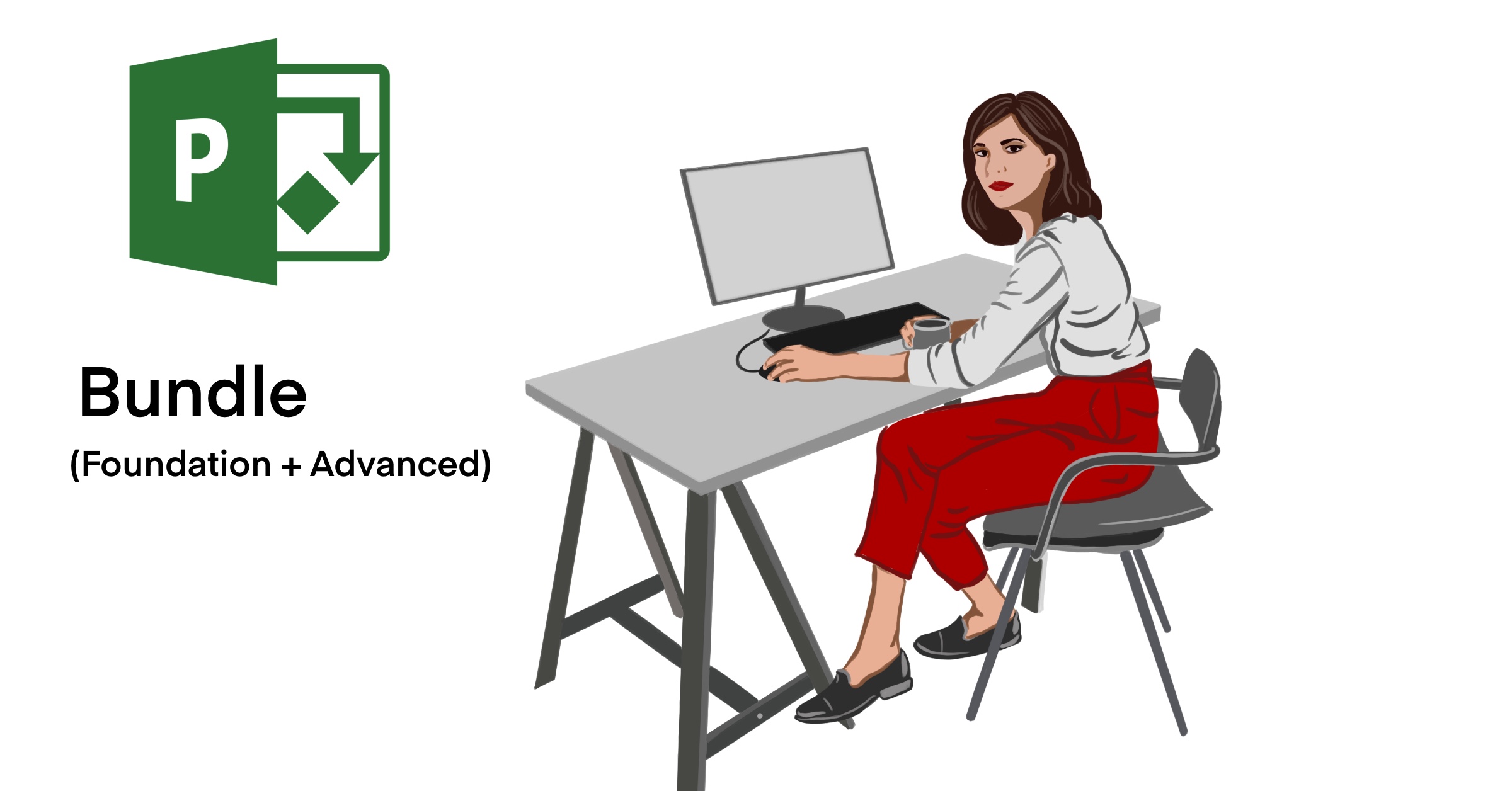 Product image for Microsoft Project® Training (Foundation, Web, Advanced) Bundle
