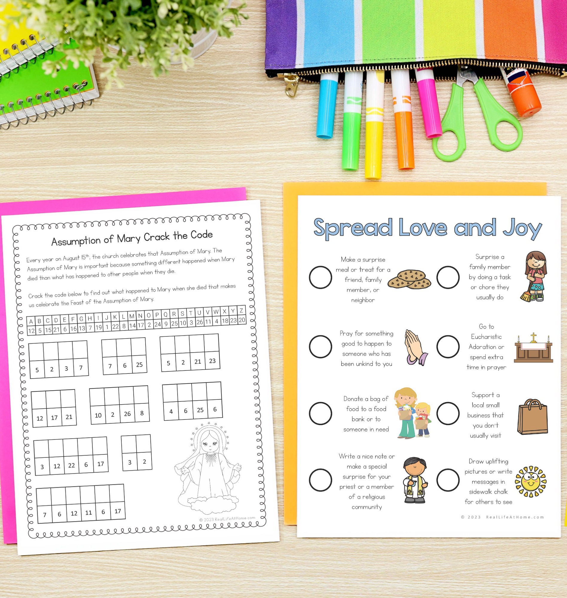 Catholic Icing Monthly Pack Kids Printables