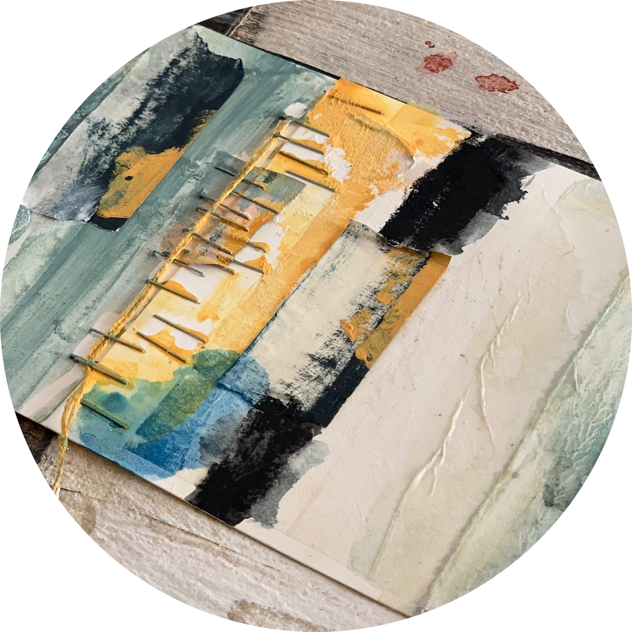 Texture exploration with mixed media supplies